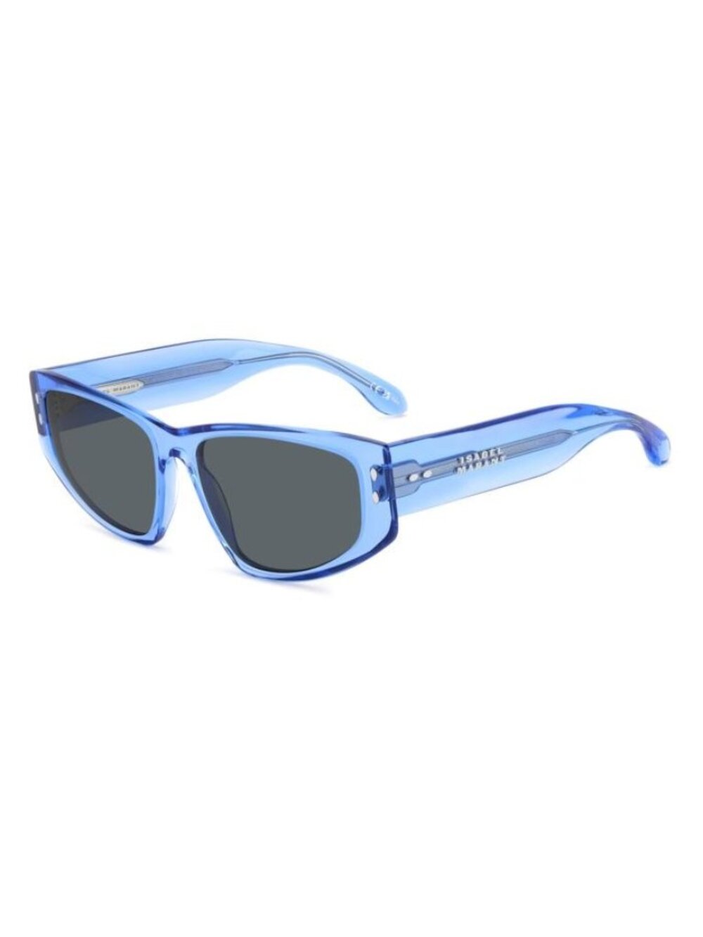 New Isabel Marant Women's Sunglasses Blue Square Grey Lens Acetate Frame IM 0172